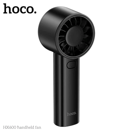 พัดลมพกพา HOCO HX600 สีดำ ปรับแรงลม 3 ระดับ แบตเตอรี่ 1200MAH ใช้งานสูงสุด 4.5 ชม._8